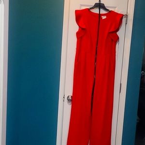 Red Calvin Klein one piece jumpsuit size 14W